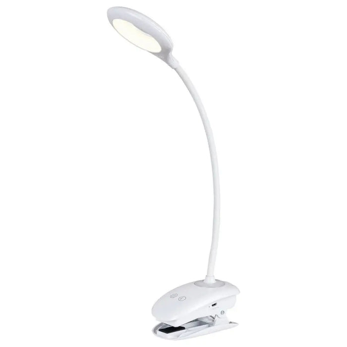 LED НАСТОЛНА ЛАМПА 4W 400K С ЩИПКА БЯЛ RABALUX HARRIS