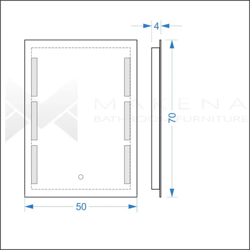 LED ОГЛЕДАЛО ИРИС 50Х70