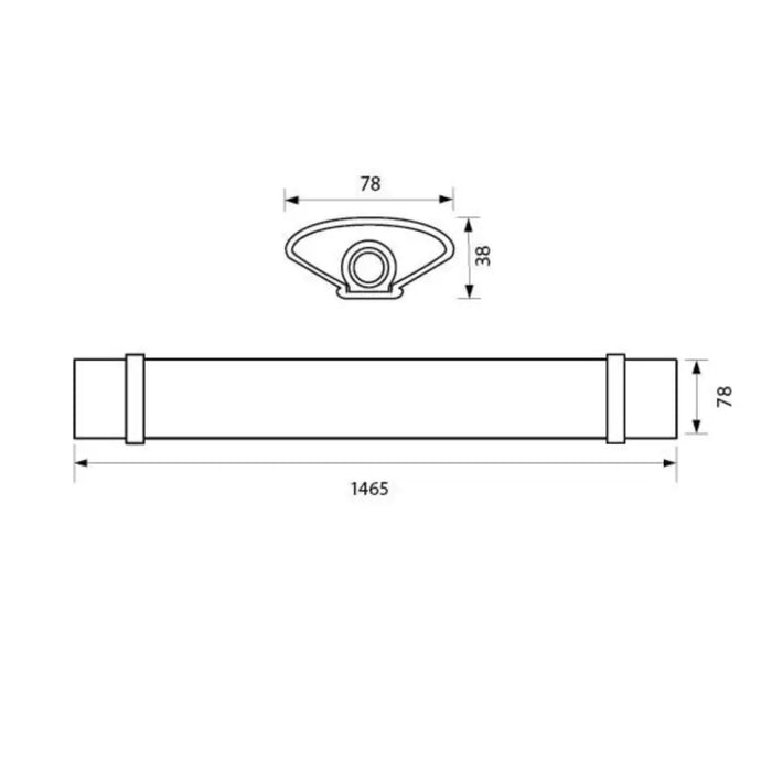 LED ОСВ.ТЯЛО KENT 45W 3825LM IP65 150СМ