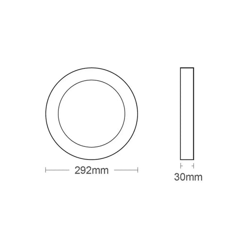 LED ПАНЕЛ 24W 6000K 2640LM Ф292ММ ВЪНШЕН VITO