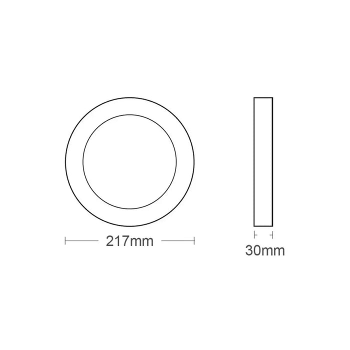 LED ПАНЕЛ 18W 4000K 1980LM Ф217ММ ВЪНШЕН VITO