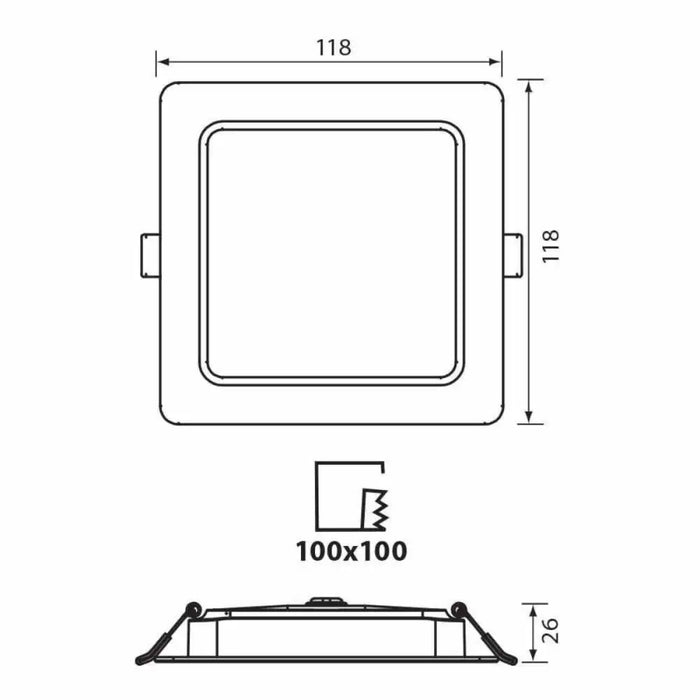 LED ПАНЕЛ KAPI 9W IP54 CCT