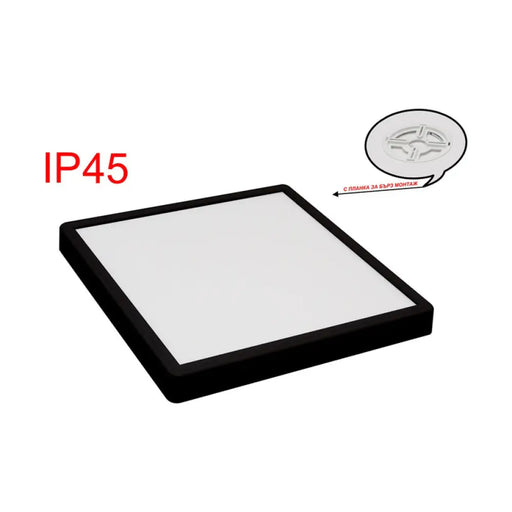 LED ПАНЕЛ КВАДРАТ 24W 3000-6500K IP45 С КЛЮЧ ЧЕРЕН D-IL