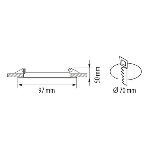 LED ПАНЕЛ СТЪКЛО 6W 4200K IP4 ВЛАГОЗАЩИТЕН ULTRALUX