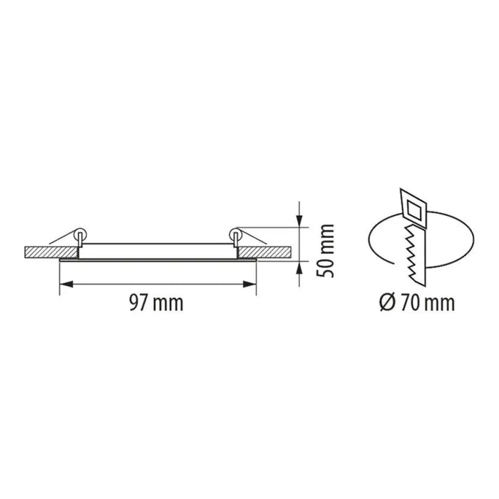 LED ПАНЕЛ СТЪКЛО 6W 4200K IP4 ВЛАГОЗАЩИТЕН ULTRALUX