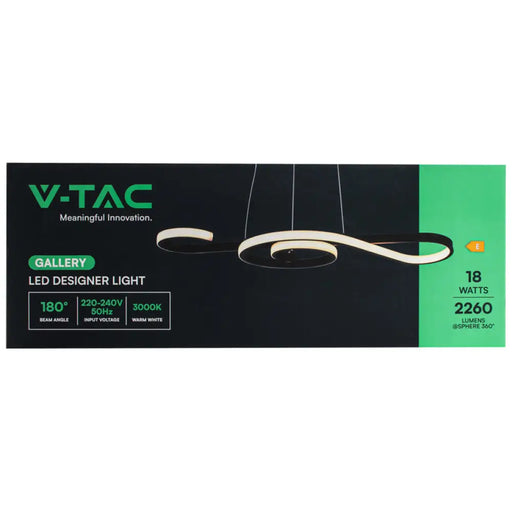 LED ПЕНДЕЛ 18W 3000K ЧЕРЕН V-TAC