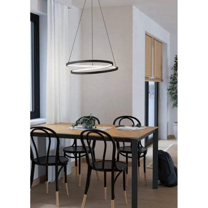LED ПЕНДЕЛ 37W 3000K 4800LM ЧЕРЕН EGLO RUOTALE