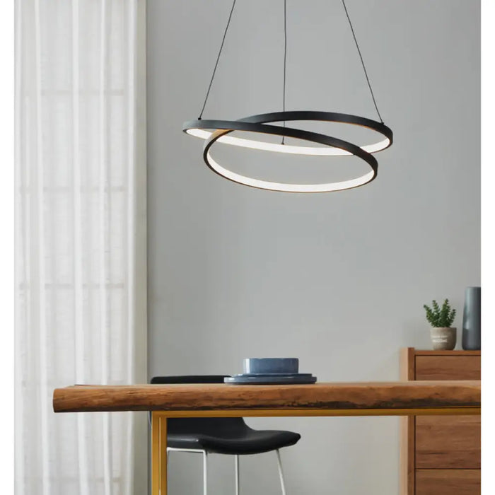 LED ПЕНДЕЛ 37W 3000K 4800LM ЧЕРЕН EGLO RUOTALE