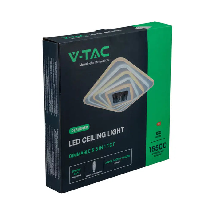 LED ПЛАФОН 150W 3000-6500K 50CM ДИМИРУЕМ V-TAC