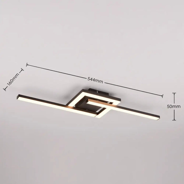 LED ПЛАФОН 17W 1860LM 3000K ЧЕРЕН RL VIALE