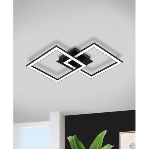 LED ПЛАФОН 19.2W 2800LM 3000K ЧЕРНО EGLO PALMAVES 2