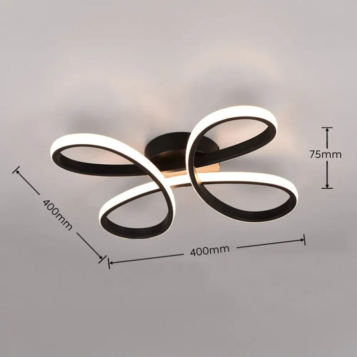 LED ПЛАФОН 22W 2600LM 3000K ЧЕРЕН TRIO FLY