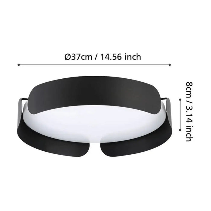 LED ПЛАФОН 24W 3000K 35CM ЧЕРЕН EGLO VALCASOTTO