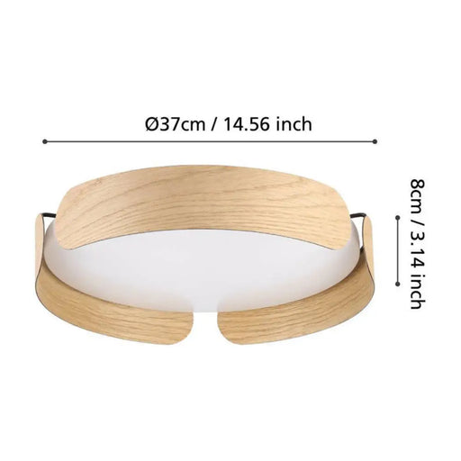 LED ПЛАФОН 24W 3000K 35CM ДЪБ EGLO VALCASOTTO