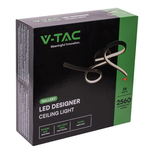 LED ПЛАФОН 24W 3000K ЧЕРЕН V-TAC