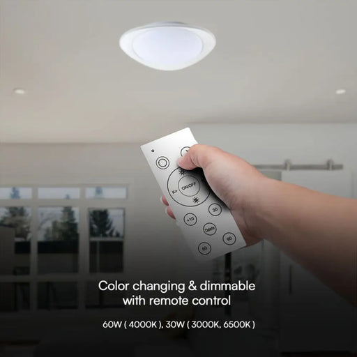 LED ПЛАФОН 30-60W 3000-6500K 55CM С ДИСТАНЦИОННО ДИМИРУЕМ