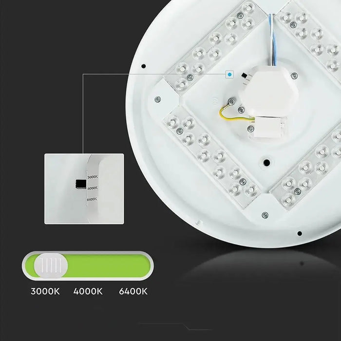 LED ПЛАФОН 36W 3000-6400K 50CM МАТ V-TAC