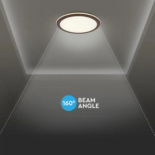 LED ПЛАФОН 36W 41СМ 3CCT ДЪРВО ДИСТАНЦИОННО УПРАВЛЕНИЕ V-TAC
