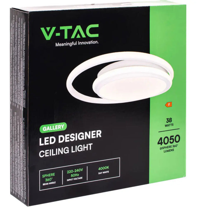 LED ПЛАФОН 38W 4000K ЧЕРЕН V-TAC
