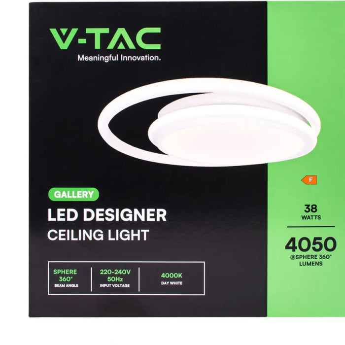 LED ПЛАФОН 38W 4000K ЧЕРЕН V-TAC