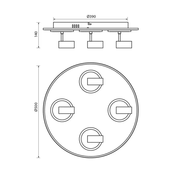 LED ПЛАФОН 74W 3000-6000K 4903LM 50CM ДУ VIVALUX DOROTHY