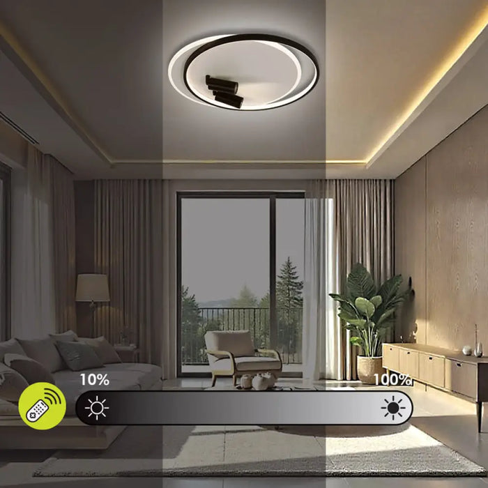 LED ПЛАФОН 86W 3000-6000K 5282LM БЯЛ/ЧЕРЕН ДУ VIVALUX ARAGON