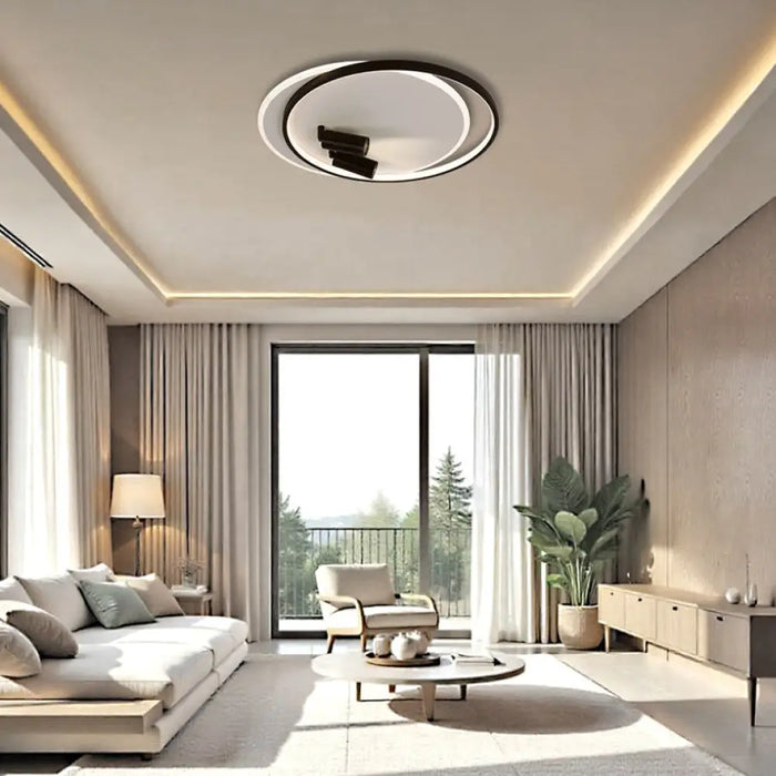 LED ПЛАФОН 86W 3000-6000K 5282LM БЯЛ/ЧЕРЕН ДУ VIVALUX ARAGON