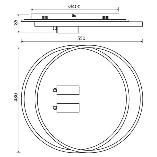 LED ПЛАФОН 86W 3000-6000K 5282LM БЯЛ/ЧЕРЕН ДУ VIVALUX ARAGON