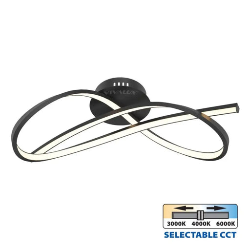 LED ПЛАФОН MIRAGE 33W 1695LM ЧЕРЕН