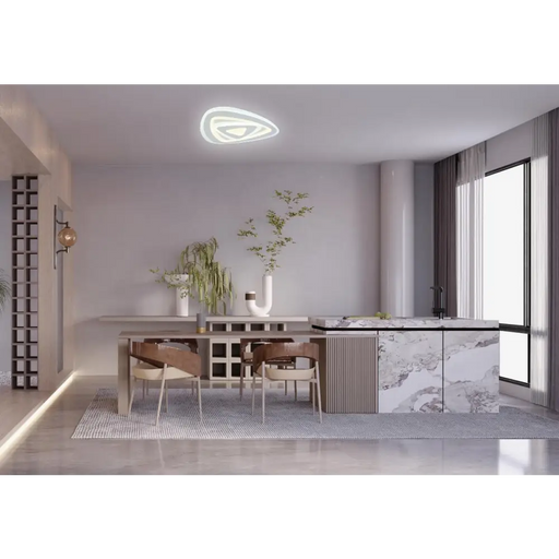 LED ПЛАФОН TURN БЯЛ 76W 220V 3000K 4000K