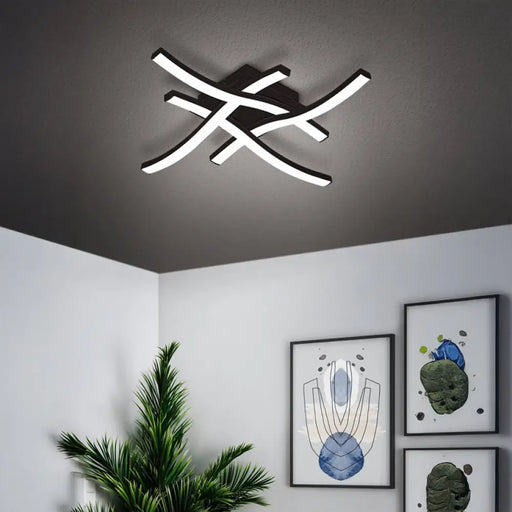 LED ПЛАФОН 4X7.4W 2480LM 3000K ЧЕРЕН EGLO CABEZAS-E