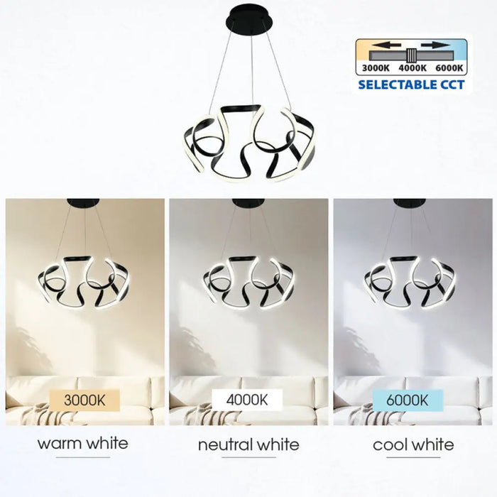 LED ПОЛИЛЕЙ 54W 3000-6000K 3254LM ЧЕРЕН VIVALUX MEANDRA-P