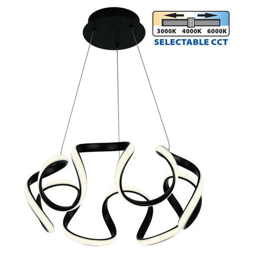 LED ПОЛИЛЕЙ 54W 3000-6000K 3254LM ЧЕРЕН VIVALUX MEANDRA-P