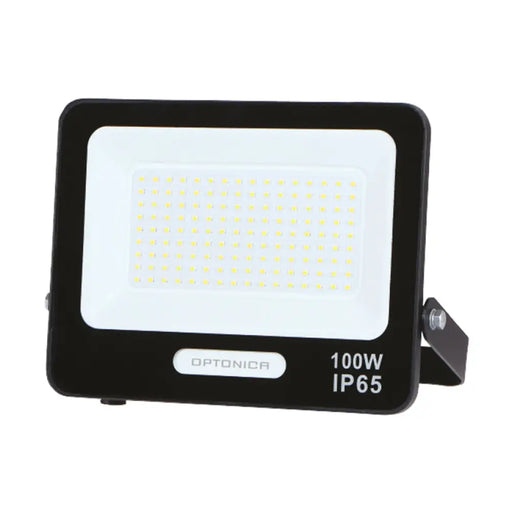 LED ПРОЖЕКТОР 100W 6000K IP65 ЧЕРЕН С КАБЕЛ 15CM OPTONICA