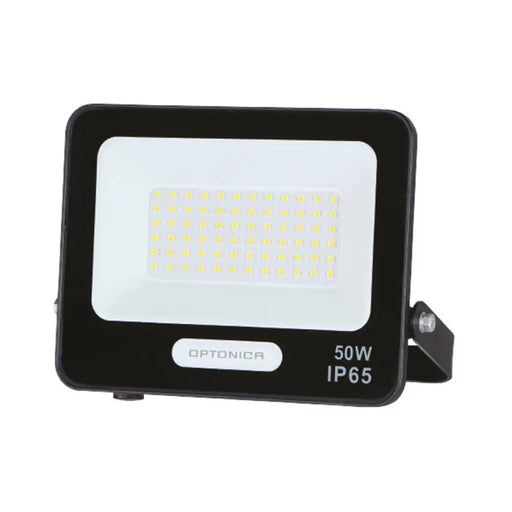 LED ПРОЖЕКТОР 50W 4000K IP65 ЧЕРЕН С КАБЕЛ 15CM OPTONICA