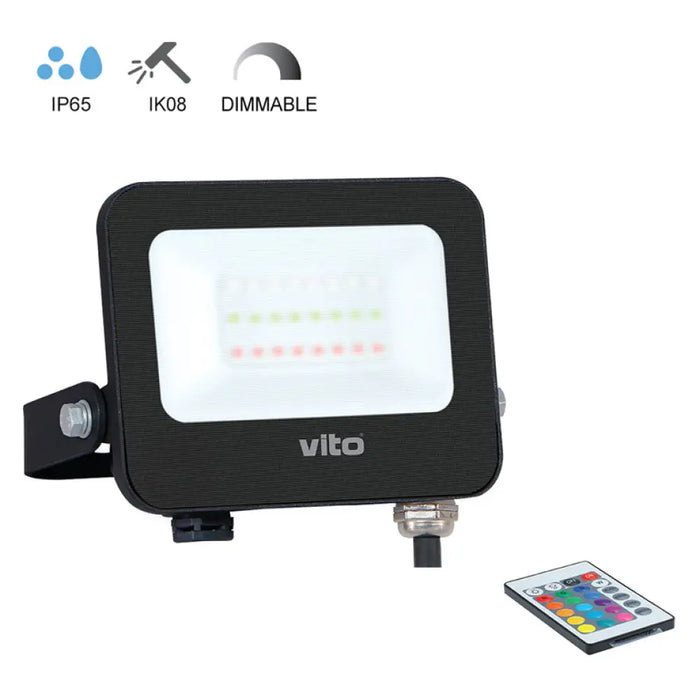 LED ПРОЖЕКТОР С ДИСТАНЦИОННО 20W RGB + W 2000LM VITO SAVA