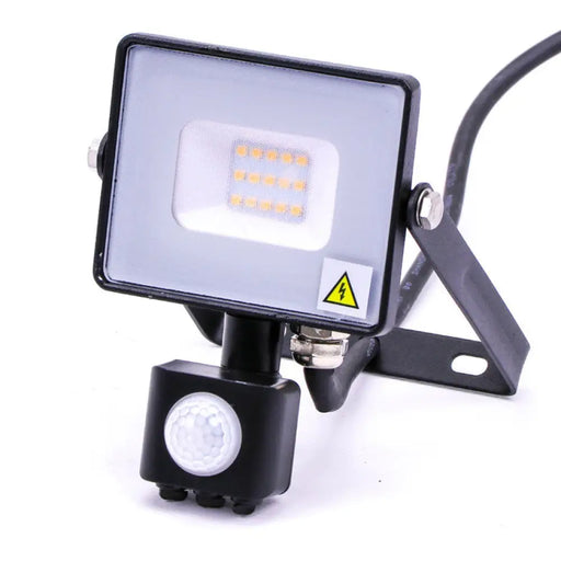 LED ПРОЖЕКТОР СЪС СЕНЗОР 10W 6400K 800LM IP65 ЧЕРЕН V-TAC