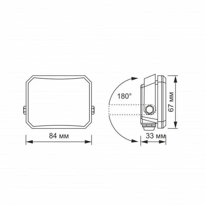 LED ПРОЖЕКТОР VLE-F3-0105B FLOOD 10W/5K VIDEX