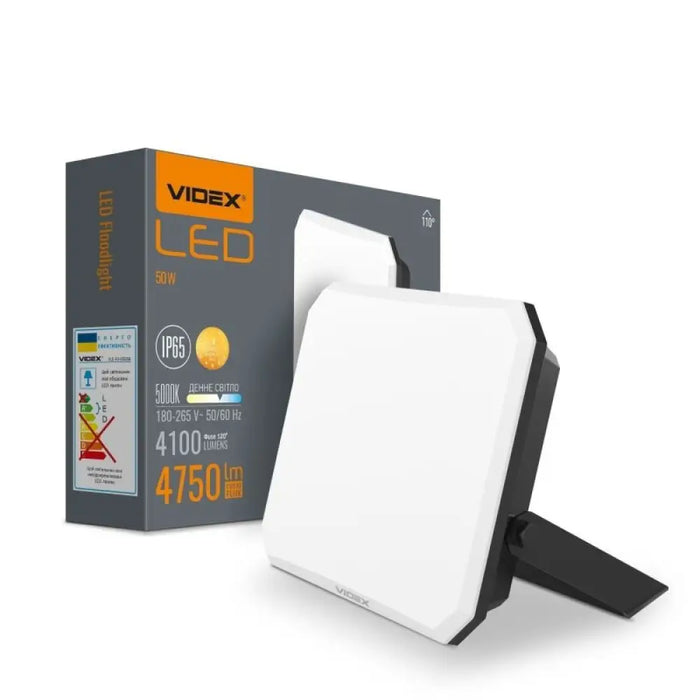 LED ПРОЖЕКТОР VLE-F3-0505B FLOOD 50W/5K VIDEX