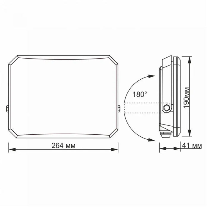 LED ПРОЖЕКТОР VLE-F3-1005B ПРОЖЕКТОР 100W/5K VIDEX