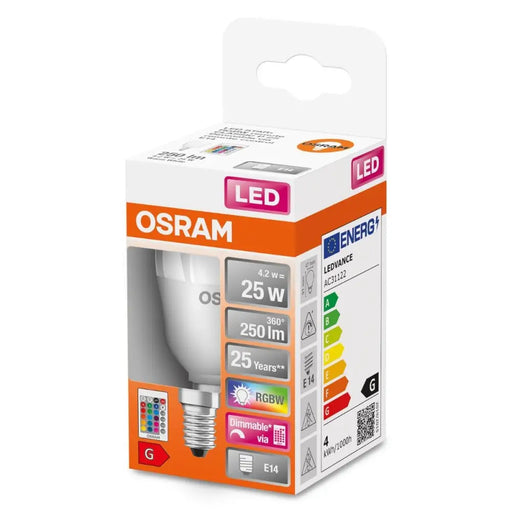 LED RGB ЛАМПА CLP25 С ДИСТ.УПР.E14 250LM