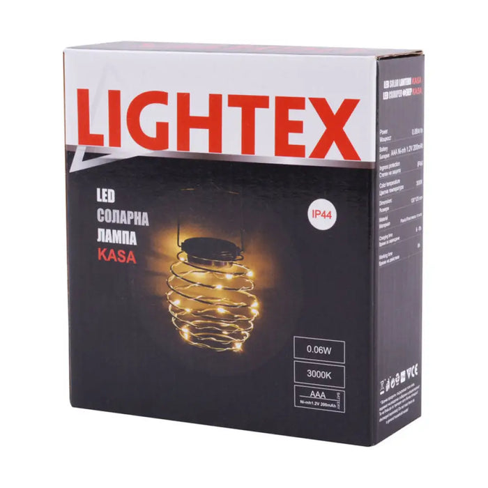 LED СОЛАРЕН ФЕНЕР 0.06W 3000K IP44 LIGHTEX KASA