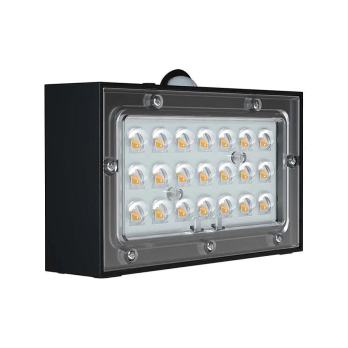 LED СОЛАРНО ФАСАДНО ТЯЛО СЪС СЕНЗОР 3W 4000K IP65 ЧЕРНО