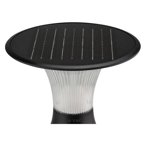 LED СОЛАРНА ЛАМПА 15W 4000-6000K 1900LM IP65 ЧЕРНА V-TAC