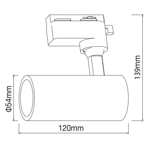 LED СПОТ 10W 4000K ЗА РЕЛСА БЯЛ VITO MONOLINO