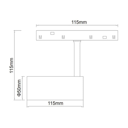 LED СПОТ 12W 4000K ЧЕРЕН ЗА МАГНИТНО-РЕЛСОВ МОНТАЖ VITO