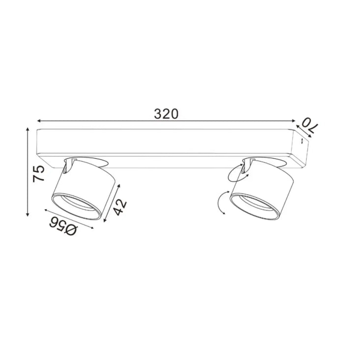 LED СПОТ PLUTO 10W 3000K БЯЛ