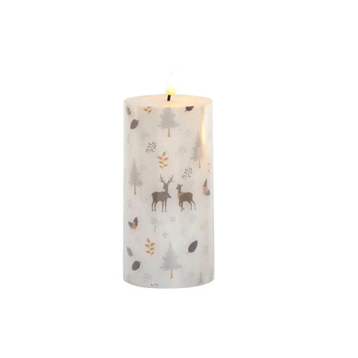 LED Свещ DKD Home Decor Бял Многоцветен 7.5 x 7.5 x 15 cm