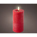 LED Свещ Lumineo Червен Ø 7 x 15 cm Рустик (AAA)