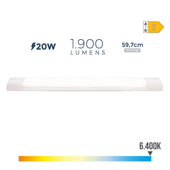 LED тръба EDM 31683 Бял A E 20 W 1900 Lm 59,7 x 8 x 3,1 cm